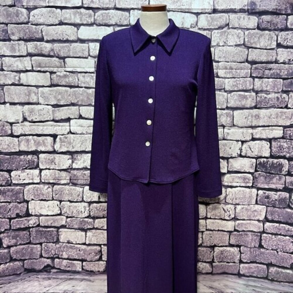 K Studio Purple Dress & Matching Jacket Size 8